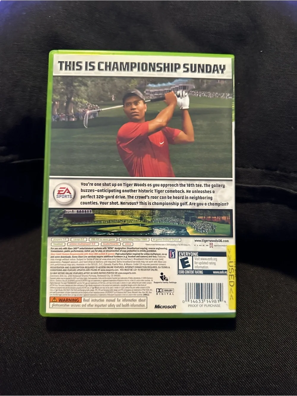 EA Sports Tiger Woods PGA Tour 06 Xbox 360 - Red Cover